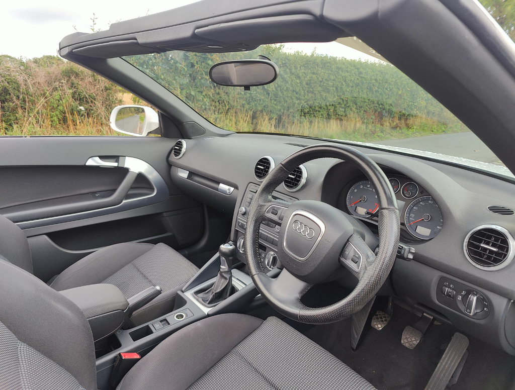 2012 White Audi A3 Convertible Sport TFSi interior